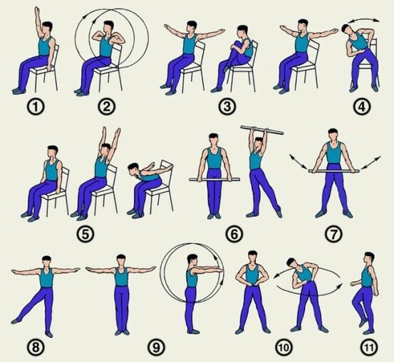 Um conjunto de exercícios para osteocondrose